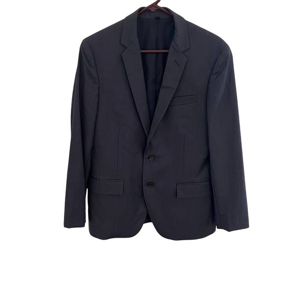 J. Crew Thompson Wool Sport Coat Men Size 40S Blue 2 Button Blazer Classic Retro - Picture 1 of 10